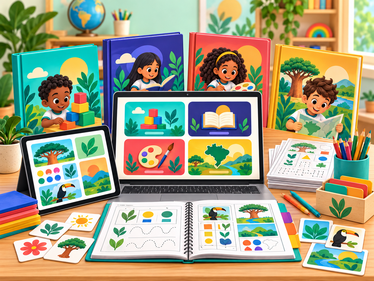Portal do Kit Baobá com módulos organizados por ano escolar